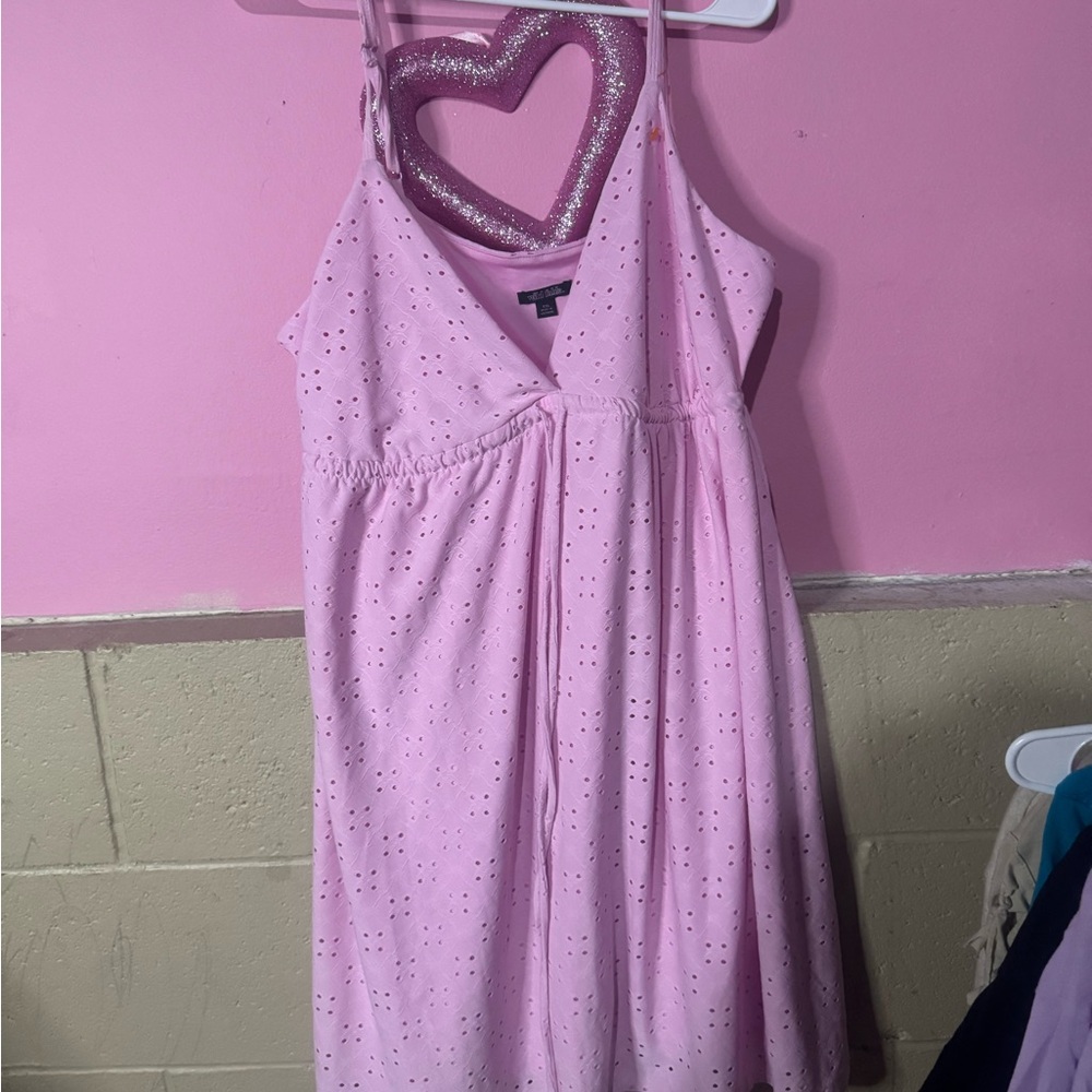 wild fable Pink Eyelet Mini Dress